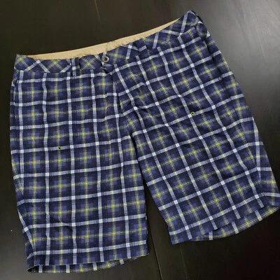 Pantalones Cortos ExOfficio 42 Exterior Senderismo Nylon 11" Azul Cuadros Foto 1 de 4