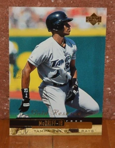 NICE PICTURE ON BASEBALL CARD TAMPA BAY DEVIL RAYS FRED McGRIFF GOLD RESERVE - Picture 1 of 2