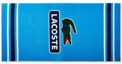 Lacoste - Croc Badge Signature Beach Towel 36" x 72" 100% Cotton NWT - Image 1 of 4