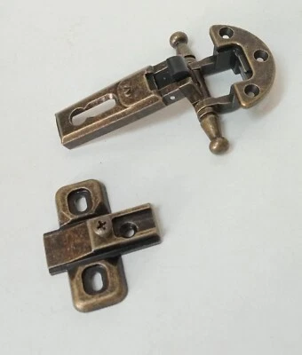 VI.TEL CERNIERA + BASETTA PER MOBILI PORTA IN BATTUTA SCODELLINO Ø 27 COLLO 00 BRONZATA