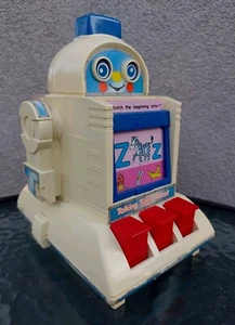 Vintage Tomy Talking TUTOR Robot  Mid-Century Plastic Doll With Cards - Picture 1 of 13