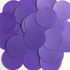 Round Sequin 2" Purple Opaque Vinyl Loose Couture Paillettes - Picture 1 of 2