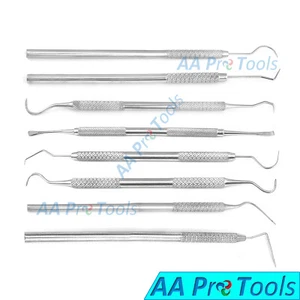Tooth Scraper Dental Calculus Remover Plaque Tartar Tools Scaler Explorer Probe - Picture 1 of 21