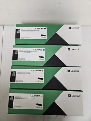 Paquete de tóner de 4 colores Lexmark C3210C0, C3210K0, C3210M0, C3210Y0 BK/C/M/Y Foto 1 de 3