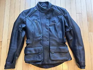 Giacca donna pelle nera FIELDSHEER imbottita moto equitazione cafe racer tg-6 - Foto 1 di 9