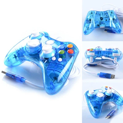 Afterglow LED Blue Wired Controller For Microsoft Xbox 360 USA Free Shipping - Image 1 of 4