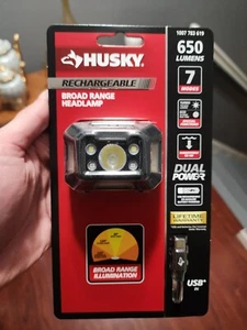 NEW - Husky 650-Lumens Broad Range Dual-Power Headlamp HSKY650DPHL - Picture 1 of 2