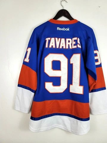 NY Islanders John TAVARES #91 Reebok NHL Blue Jersey 48 Stitched 100% Polyester Cover