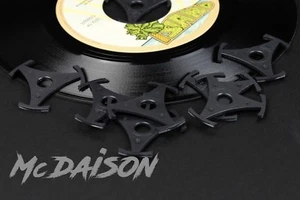 McDAISON - 20pz adattatore PUCK x disco vinile 45 GIRI plastico nero giradischi - Foto 1 di 5