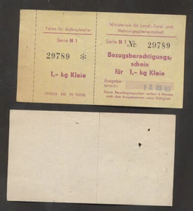 original DDR Ersatzgeld  Bezugsberechtigungsschein 1kg.  Kleie Kleieschein  - Picture 1 of 1