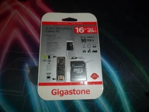 Gigastone GS-4IN1600X16GB-R Prime Series MicroSD Card 4-in-1 Kit - Photo 1 sur 4