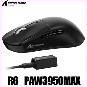 Ratón para juegos ATTACK SHARK R6 ultraligero 39 g inalámbrico 8K PAW3950MAX, 42 K DPl - Imagen 1 de 45