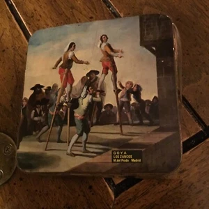 Coasters vintage Francesco Goya Madrid set di 5 opere d'arte retro in feltro rosso - Foto 1 di 6