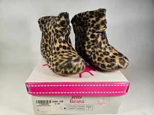 Jelly Beans Toddler Youth Girl Size 7 Leopard Ankle Boot NEW - Picture 1 of 6