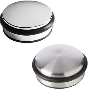 Door Weight Doorstop 1.2kg Heavy Duty Anti Slip Door Stop, Chrome & Satin Nickel - Picture 1 of 9