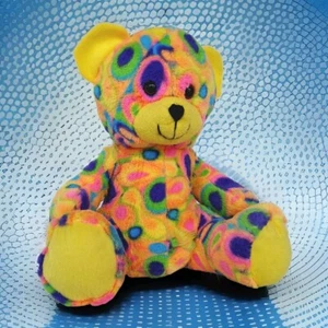 Kellytoy Tie Dye Teddy Bear Plush 11 Inch Stuffed Animal Toy Groovy BOHO - Picture 1 of 9