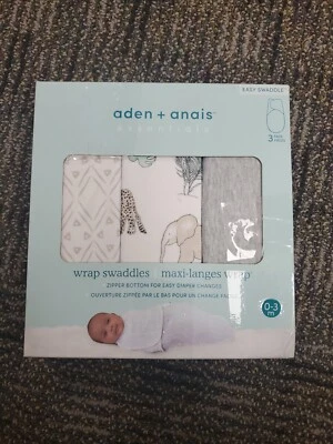 2B8 - aden + anais Essentials swaddle wraps 0-3 months - Image 1 of 2
