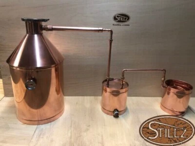 10 Gal 4" Cap Logic Copper Moonshine Still with Thumper+Worm And Electric Heat - Image 1 of 4