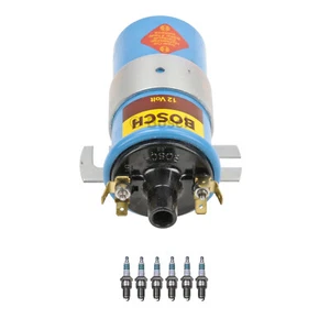 Bosch Ignition Coil Denso 6 Iridium Power Spark Plug Kit For Jaguar XJ6 4.2 L6 - Picture 1 of 1