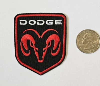 DODGE RAM PATCH CARS TRUCKS AUTO MOTORSPORT EMBROIDERED IRON ON 2" X 2.5" FS - Image 1 of 3