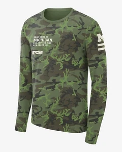 Nike Michigan Wolverines Camuflado Manga Larga Corto Verde Para Hombre Talla XL Extra Grande - Imagen 1 de 5