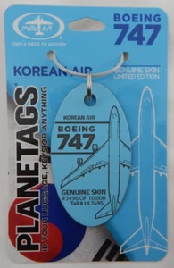 Korean Air Boeing 747 Planetag Motoart Skin Schlüsselanhänger selten HL7495 #3496/10000 - Bild 1 von 3