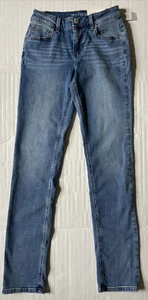 Brand New Maurices Mid Rise Jeans Straight leg Women's Long Distressed Size 0 - Picture 1 of 12
