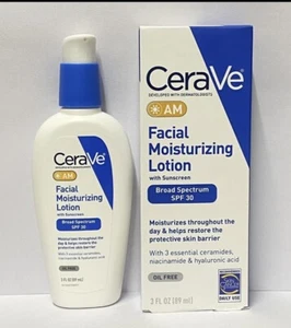 CeraVe AM Facial Moisturizing Lotion SPF 30-Oil Free Face Moisturizer 3 oz. - Picture 1 of 7