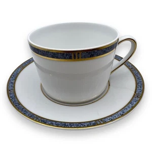 Bernardaud Limoges Tasse & Untertasse Set ANTINEA BLEU Frankreich - Bild 1 von 5