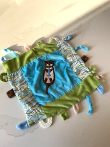 Maison Chic Ollie Sea Otter Baby Security Blanket Crinkle Teething Rings - Picture 1 of 4