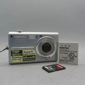 Pentax Optio T20 7.1MP Compact Touchscreen Digital Camera Silver Tested - Picture 1 of 10