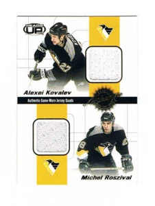 2001-02 Pacific Heads Up Quad Jerseys #29 Kovalev/Roszival/Parent/Kasparaitis - Picture 1 of 2