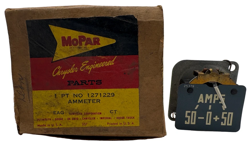 Nuevo amperímetro de stock antiguo para camioneta Dodge 1951-53 sin capucha plana #1271229 Foto 1 de 1