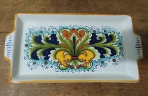 Nova Deruta 12" Appetizer Tray w Handles - Mint - Picture 1 of 6