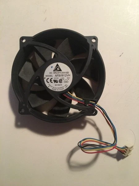 Ventilador sin escobillas Delta dc afb0912vh dc12v 0,6a redondo, 95 mm de diámetro, 4 hilos con cono Foto 1 de 1