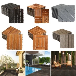 27pcs Decking Tiles- 12x12in Interlocking Flooring Tiles for Patio Garden Deck - Picture 1 of 42