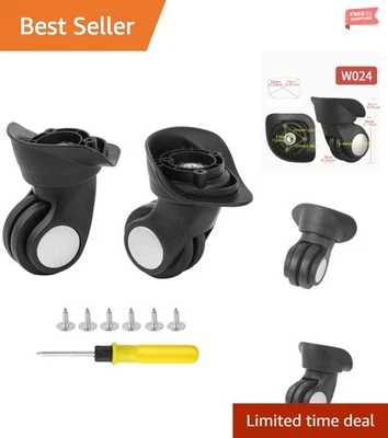 Juego de ruedas de equipaje giratorias 360° negras - repuesto de rueda izquierda y derecha Foto 1 de 4