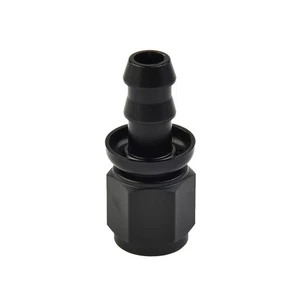 Hot Sales Adapter Swivel Fitting Black 6AN AN6 Female To 3/8” Barb Hose - Picture 1 of 12