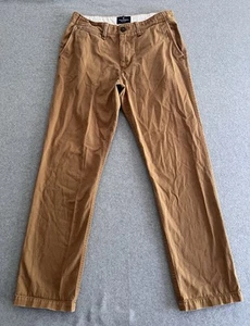 American Eagle Pants Mens 32x32 Brown Measures Relaxed Straight Chino - Picture 1 of 12