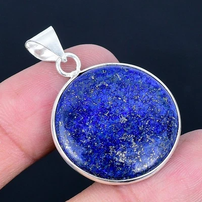 Colgante hecho a mano de lapislázuli enchapado en plata 925 de 1,58" Foto 1 de 3