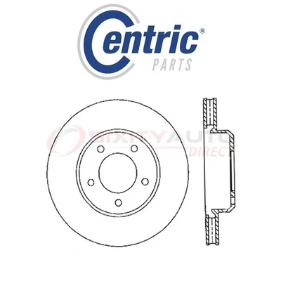 Centric Drilled Slotted Disc Brake Rotor for 2006-2008 Dodge Charger 3.5L V6 ao Foto 1 de 4