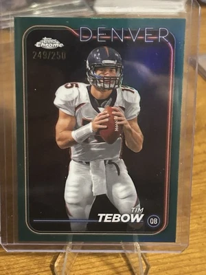2024 Topps Chrome - Tim Tebow #66 Teal Refractor /250 - Image 1 of 2