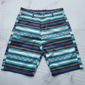 Carbon Board Shorts Size 30 Green Striped Swim Trunks Beach Summer Tag 30 - Picture 1 of 10