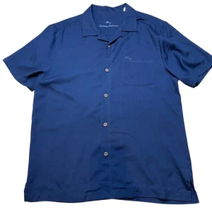 Camisa Tommy Bahama IslandZone Para Hombre Mediana Azul Abotonada Manga Corta Informal - Imagen 1 de 5