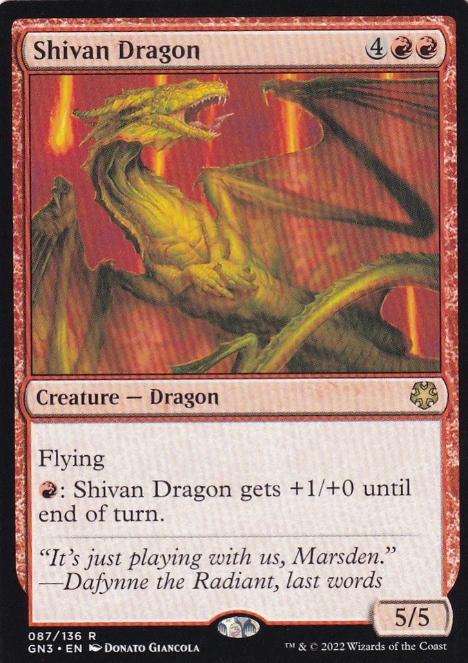 MTG Shivan Dragon English GN3 - Image 1 of 1