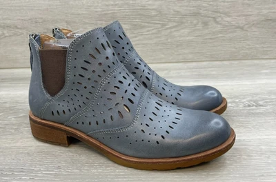 Sofft Brenley Women's Boot Blue Leather 6 Chelsea Perforated Booties Ankle Shoes - Image 1 of 4