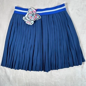 Someone Kids Pleated Skirt 176/16 Navy Blue Elastic Waist Lined New - Picture 1 of 6