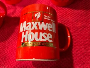 Vintage rote Maxwell House Kaffeetasse Becher. 80er Jahre - Bild 1 von 1