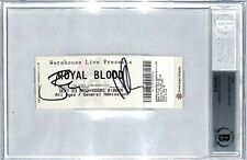ROYAL BLOOD Mike Kerr & Ben Thatcher Signed 2014 Concert Ticket Stub BAS SLABBED