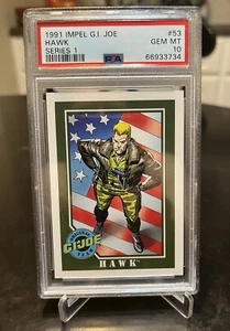 1991 IMPEL G.I. JOE - ORIGINAL TEAM SERIES 1 - HAWK #53 - PSA 10 GEM MINT - Picture 1 of 2